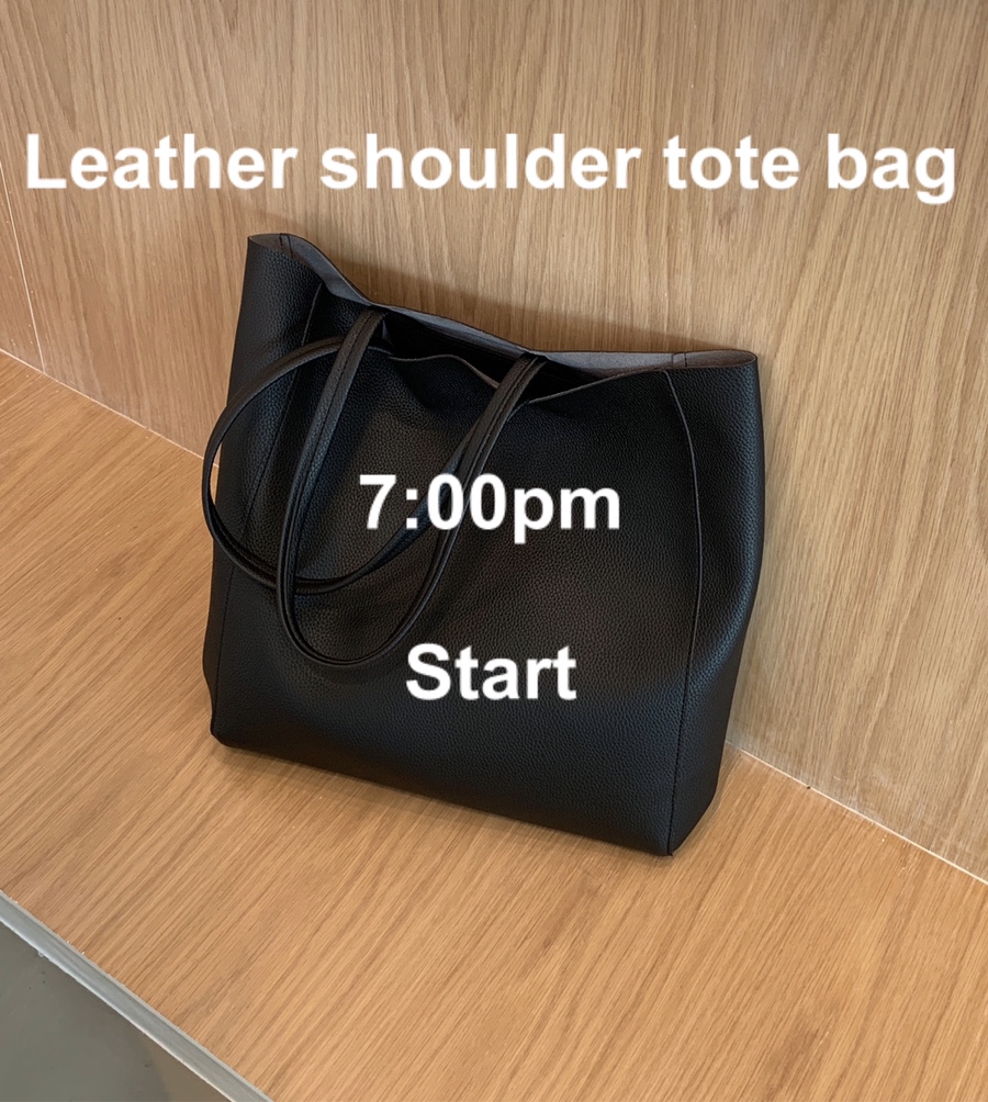 Leather shoulder tote bag[4차재입고]