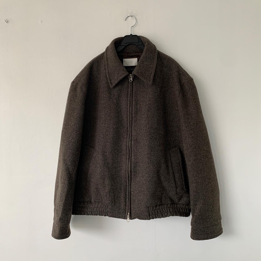 To fw collar wool zipup jacket