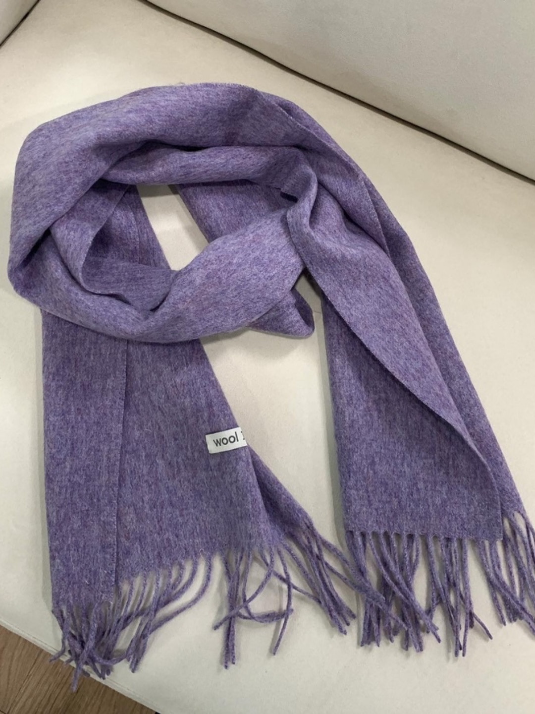 Am wool100 muffler(light purple)