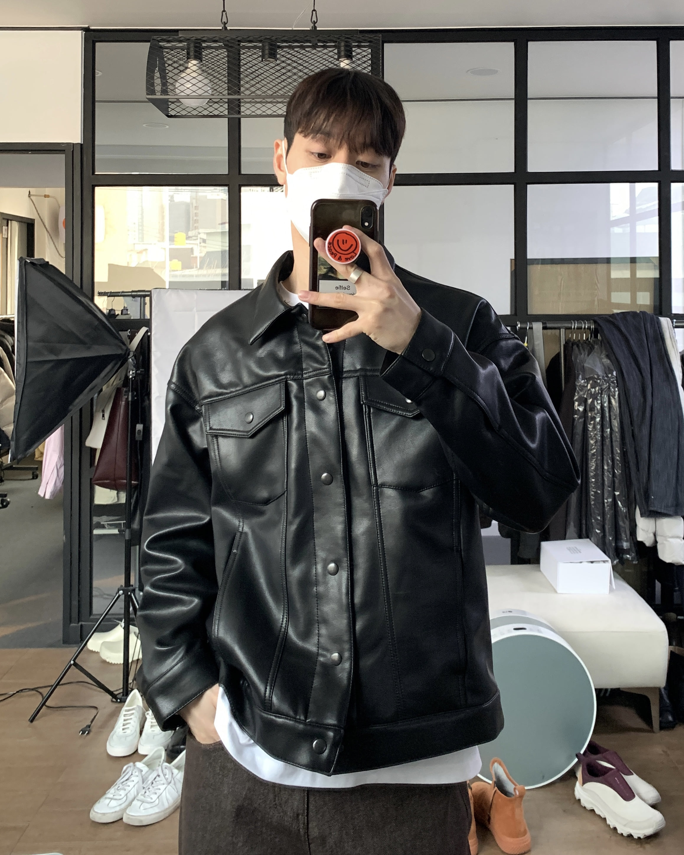 Ey soft quality two pocket leather JK[SALE SALE SALE]