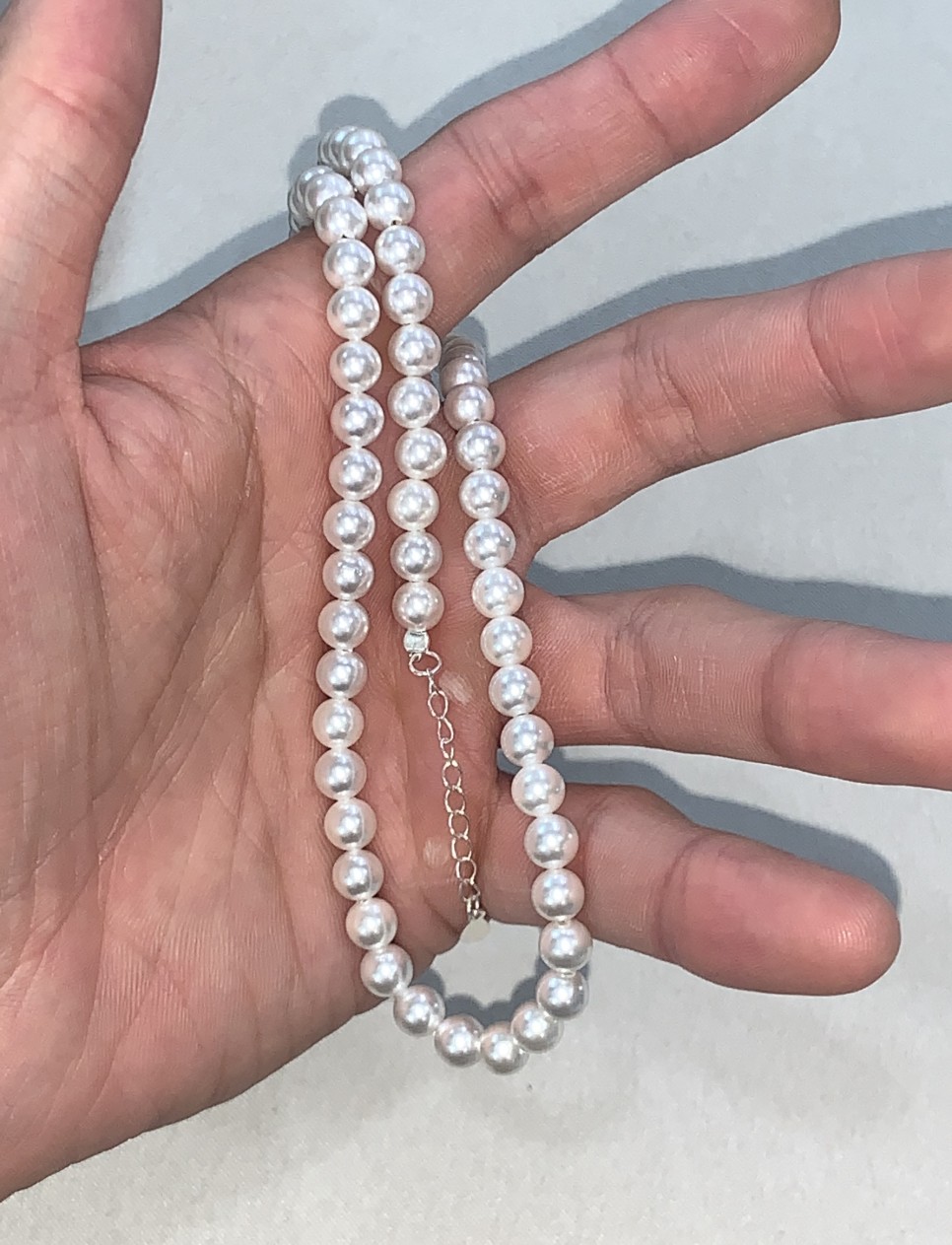 Ia Unisex pure pearl necklace